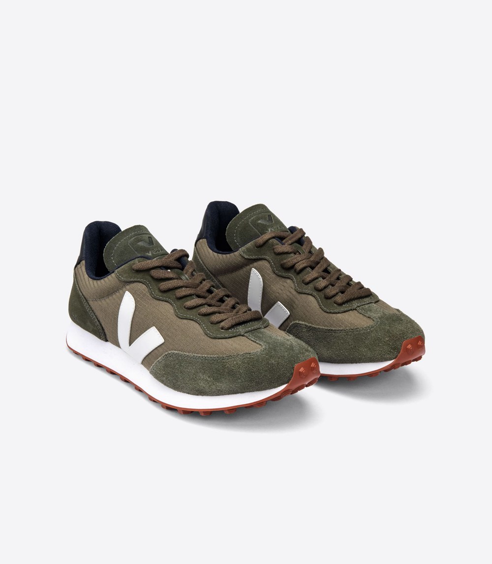 Veja Sneakers Mens - Rio Branco Ripstop - Olive/White - 3594HUPZQ